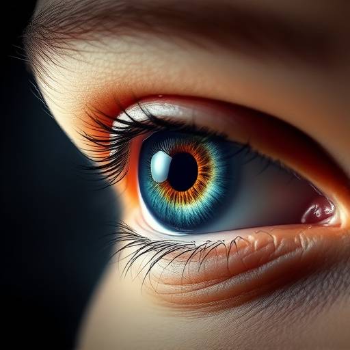 Illustratie van een oog dat waarneemt, symboliseert visuele waarneming
